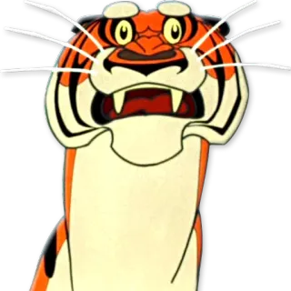 😳 792a32b2 Shere Khan The Jungle Book tijger, disney, cartoon, dier, personage whatsapp sticker