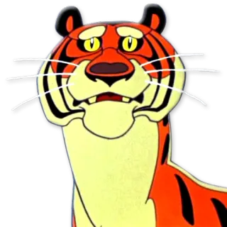 😒 845b0e9b tijger, cartoon, dier whatsapp sticker