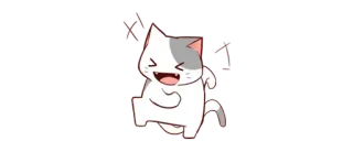 😆 1f98c16e gato, diabo, desenho animado, engraçado, animal, fofo whatsapp sticker