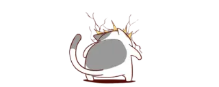 🤯 55366ed6 gato, meme, animal, desenho animado, engraçado, fofo, animal de estimação, adesivo whatsapp sticker