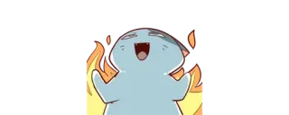 🔥 6261b5b1 Desenho animado, Anime, Chamas, Excitação, Fofo, Engraçado, Kawaii, Emocional whatsapp sticker