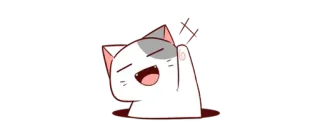 ☝️ 93a9f11b gato, desenho animado, anime, gesto, ofensivo whatsapp sticker