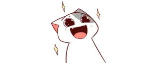 🤩 cb43a599 gato, anime, feliz, fofo, kawaii whatsapp sticker