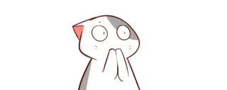 😳 ccbe6cb4 gato, chocado, anime, desenho animado, fofo whatsapp sticker