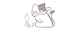 😤 e03b0586 gato, bravo, meme, desenho animado, engraçado, animal, personagem whatsapp sticker