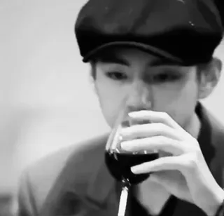 💳 ee87585d người, uống, rượu vang, mũ, chân dung telegram sticker