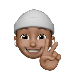 ✌️ 08e4cc03 이모티콘, 평화 기호, 아바타, 인물 사진, AirPods telegram sticker