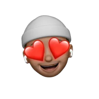 😍 2b896f29 이모티콘, 하트눈, 사랑, 얼굴, 사람 telegram sticker