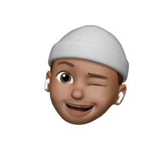 😉 83724c3b 미모지, 아바타, 얼굴, 윙크, 모자, 인물 사진 telegram sticker