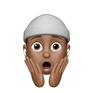 😱 84a9c587 이모지, 충격, 사람, 놀람, 비니, 얼굴, 인물사진 telegram sticker