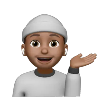 💁‍♂️ ab8f2288 아바타, 3D, 사람, 이모티콘, 캐릭터, 흰 모자, 남자 telegram sticker