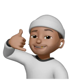 🤙 f11885ea 미모지, 전화해 줘, 제스처, 사람, 스티커 telegram sticker