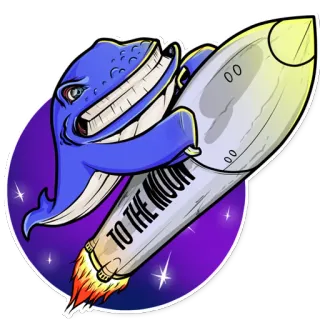 🚀 623696cd TO THE MOON кит, ракета, луна, крипто, финансы, акции telegram sticker