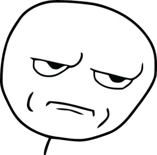 😒 0fbb0d1e Meme, Wajah, Internet, Ekspresi, Troll telegram sticker