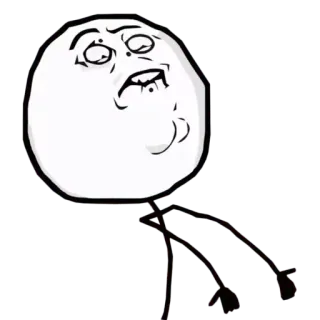 😧 643cf96d Meme, Meme internet, Wajah, Lucu, Ekspresi, Trollface telegram sticker