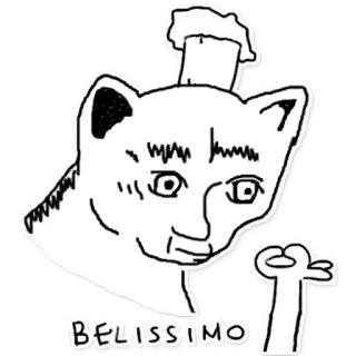 👌 e3b6c3e6 BELISSIMO kucing, kartun, hewan, belissimo, italia telegram sticker