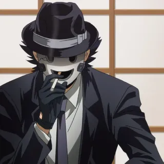 🎭 554aadab Sniper Mask High-Rise Invasion アニメ, スナイパーマスク, 天空侵犯, マスク, 喫煙 telegram sticker