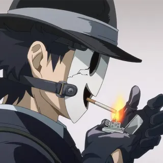 🚬 8fddf5e2 アニメ, タバコ, マスク, ライター, 喫煙 telegram sticker