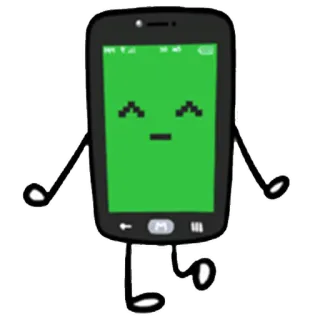 😊 95f94607 desenho animado, telefone, celular, personagem, dispositivo, fofo telegram sticker