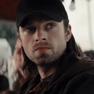 😐 931e0341 Bucky Barnes ผู้ชาย, ภาพเหมือน, หมวก, บักกี บาร์นส์, มาร์เวล, ตัวละคร telegram sticker