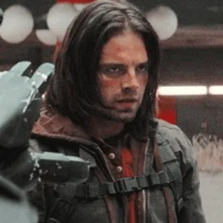 😐 ebffb032 Bucky Barnes บัคกี้ บาร์นส์, วินเทอร์ โซลเจอร์, มาร์เวล, ซูเปอร์ฮีโร่, แอ็คชั่น, ทหาร, ต่อสู้ telegram sticker