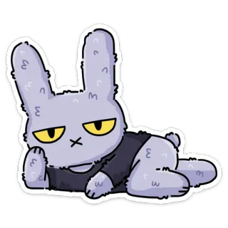 😒 658e4695 うさぎ, バニー, マンガ, 動物, かわいい, イラスト, ステッカー telegram sticker
