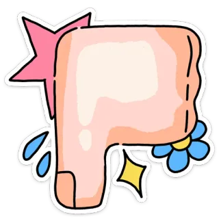 👎 72ef246d faust, cartoon, hand, stern, blume, sticker telegram sticker