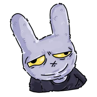 🤪 0c9a5f41 cartone animato, coniglio, coniglio, adesivo, animale, divertente telegram sticker