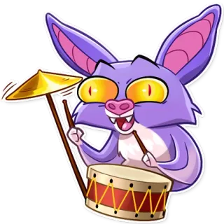 Mr. Bat telegram stickers