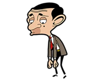 😞 6e26403a Mr. Bean Cartone animato, Personaggio, Commedia, Triste, Divertente whatsapp sticker