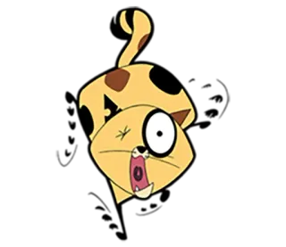 😼 8dee55e7 gatto, cartone animato, animale, urlare, carino whatsapp sticker