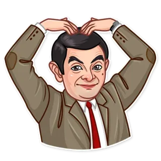 ❤️ 69597bce Mr. Bean mr bean, commedia, cartone animato, divertente, personaggio, umorismo whatsapp sticker