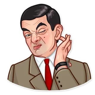 🤔 c92e0941 Mr. Bean Mr. Bean, divertente, commedia, cartone animato, umorismo, personaggio, comico whatsapp sticker