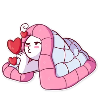 😘 e0483d0e 만화, 하트, 키스, 귀여운, 사랑, 카와이, 스티커 telegram sticker
