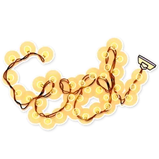 👍 2d641759 Glow свет, свечение, гирлянда, лампочка, украшение, освещение telegram sticker