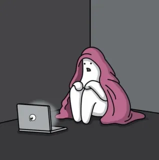 🌫 22d1d358 Dibujos animados, Ordenador, Manta, Aislamiento, Casa whatsapp sticker