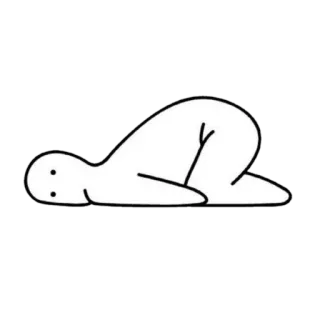 🌫 2ef5762e minimalista, personaje, triste, pose, cansado, abstracto whatsapp sticker