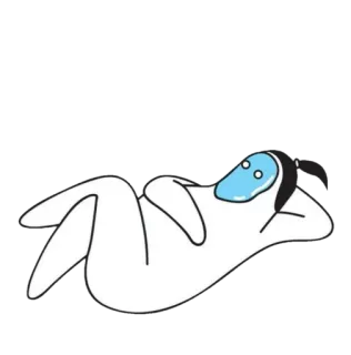 🌫 d67d3b6e persona, relajado, tumbado, simple, minimalista whatsapp sticker