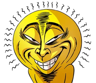 😏 eca36716 emoji, rùng rợn, xấu xa, cười, mặt, ác telegram sticker