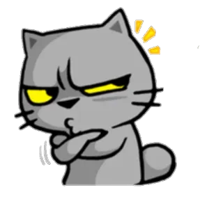 😏 514b49a9 Katze, wütend, süß, Meme, Sticker telegram sticker