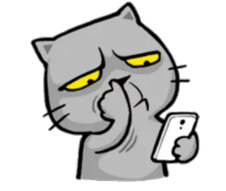 🤔 970e1d27 Katze, Stinkefinger, beleidigend, Cartoon, Aufkleber, Tier telegram sticker