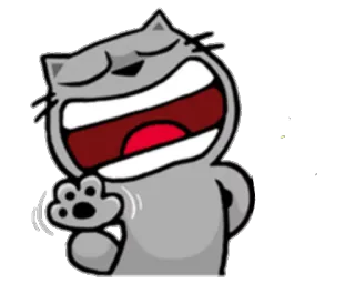 🖐 f0fd06c2 Katze, Cartoon, Lachen, Tier, Sticker telegram sticker