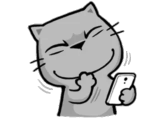 🙂 fa48ec6f Katze, Cartoon, Handy, Tier, Sticker telegram sticker