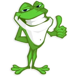 Mr. Green Frogo whatsapp stickers