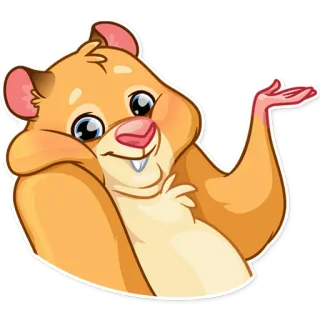💁‍♂️ ca5b1ed2 criceto, animale, carino, cartone animato, roditore, peloso, divertente, felice telegram sticker
