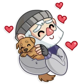 🐶 510e2339 uomo, cane, amore, cartone animato, carino, animale, amico telegram sticker