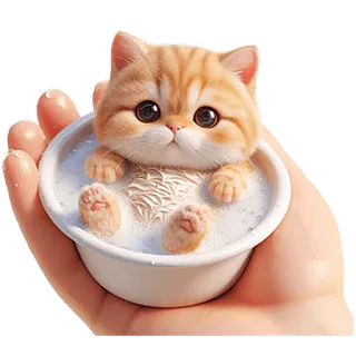 🛁 f3f233eb แมว, ลูกแมว, น่ารัก, สัตว์, สัตว์เลี้ยง, อาบน้ำ telegram sticker