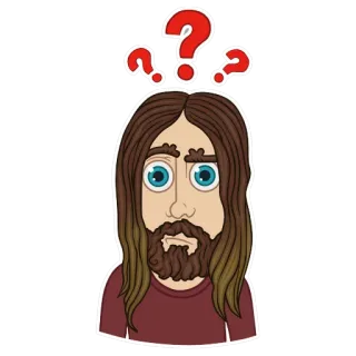 ❓ 92744279 vraagteken, denken, verward, man, sticker, cartoon, uitdrukking, twijfel telegram sticker