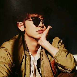 🌙 37d3b7b0 kacamata hitam, jaket, potret, pria, laki-laki, mode, gaya telegram sticker