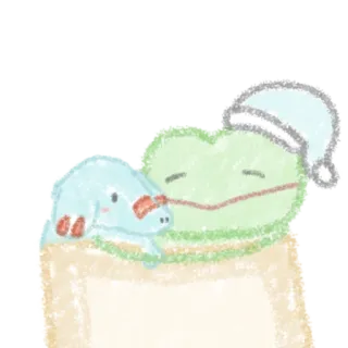 😴 629b5ec9 frog, sleep, animal, cute, cartoon, sticker telegram sticker